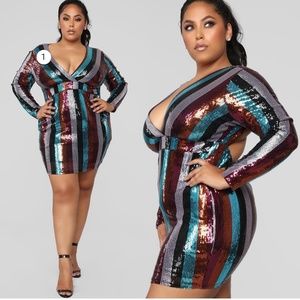 NWT Fashion Nova Sequin Mini Dress 2X
